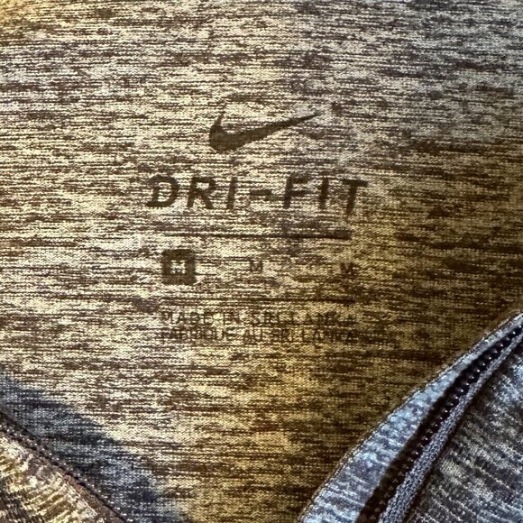 Nike Dri-FIT Heather Gray 1/4 Zip Pullover Running Top Size Medium - Picture 6 of 7